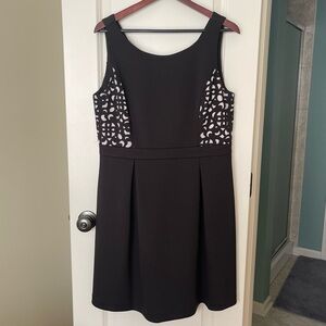 Jessica Simpson Black Cocktail Dress With Skater Skirt